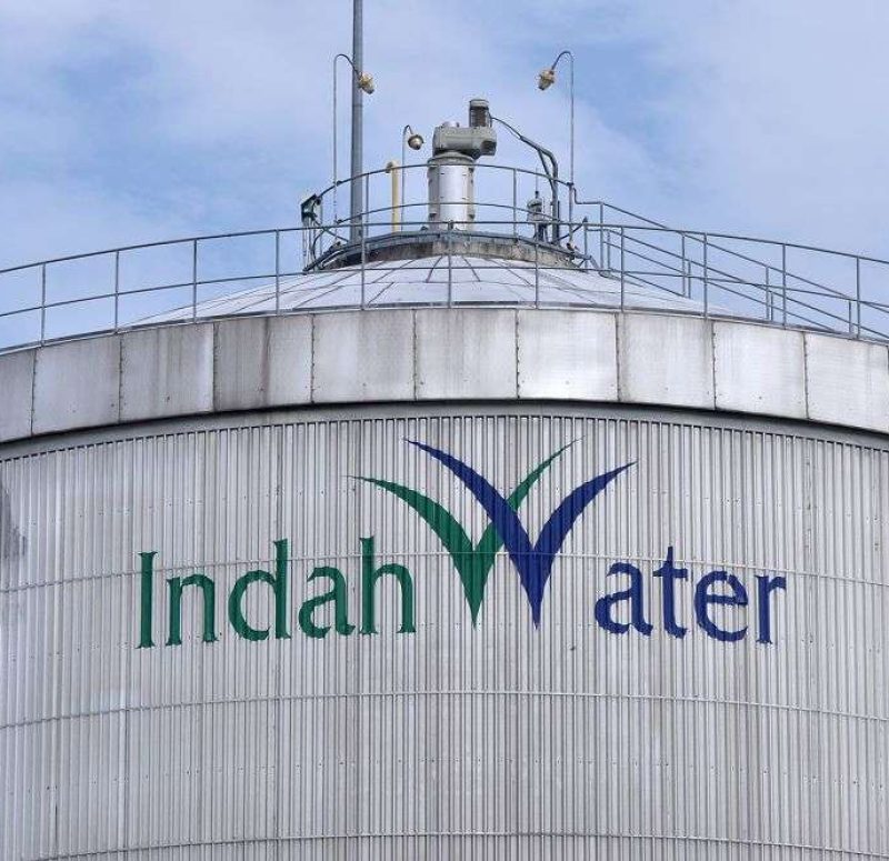 Indah Water Konsortium Sdn Bhd logo pictured at Pantai 2 Sewage Treatment Plant  in Kuala Lumpur July 25, 2019. Picture by Mukhriz Hazim